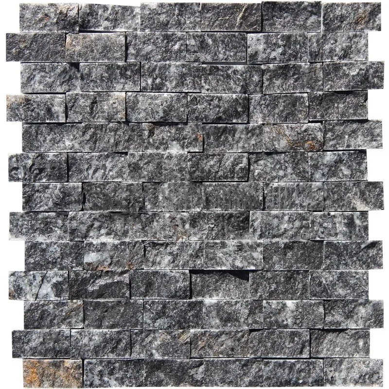 Başımtekin akşehir siyah 23x48 patlatma doğal taş duvar kaplama