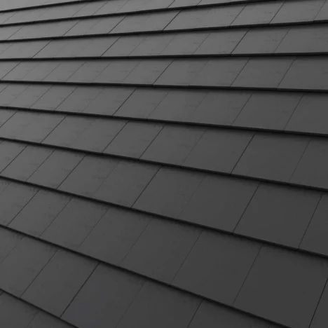 Antrasit gri düz beton kiremit çatı uygulaması modern villa