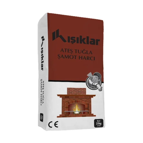 Işıklar şamot harcı, yüksek ısıya dayanıklı şömine, taş fırın ve ateş tuğlası örüm malzemesi